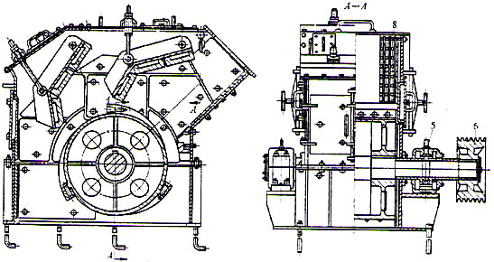 單段破碎機作業(yè)原理圖