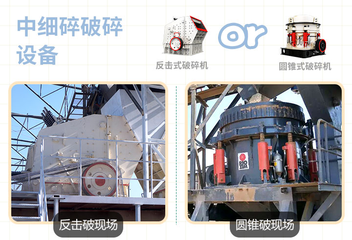 反擊式，圓錐式破碎機作業現場